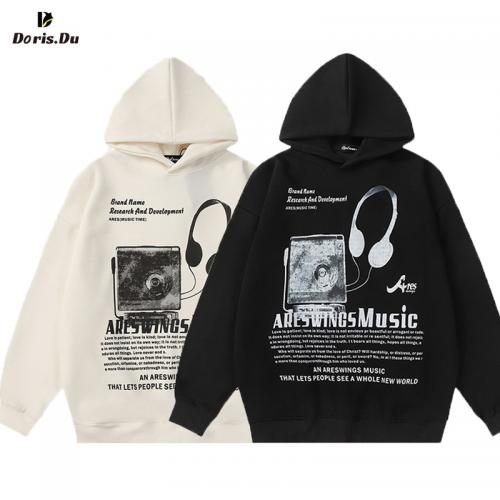High Women Cool Print Blank Hoodie