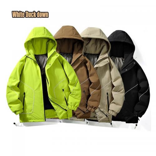 Oem New Arrival Lightweight Round Collar Button 99% Down Duck Down Men Down Jackets        