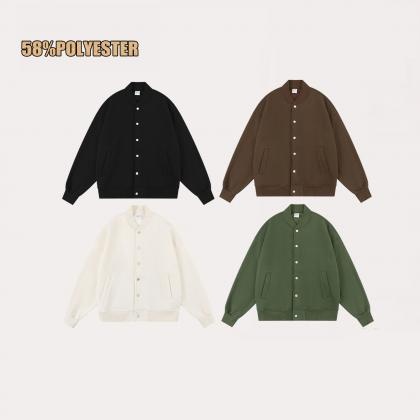 Casual Fashion Custom 350gsm Oversize men clothes Design Plain Streetwear Jacket        