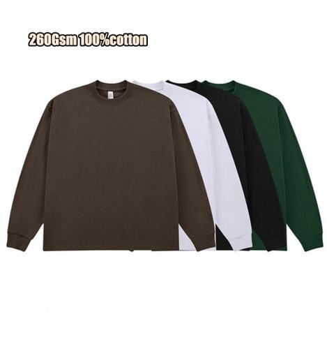 260Gsm custom screen printed high quality wash loose unisex blank 100% cotton hoodie        