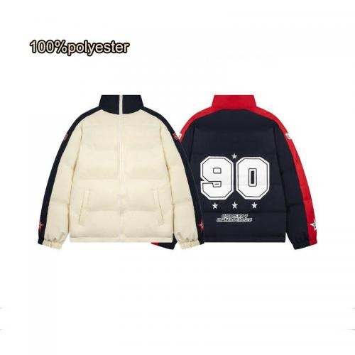 Digital Print Sports Stand Up Collar Cotton  Men Custom 100% Polyester Puffer Jacket Hombre        